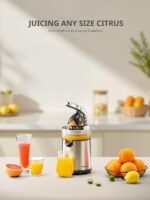 Reemix Electric Citrus Juicer - Orange, Lemon, Grapefruit Juicer with Stainless Steel Body & Transparent Juice Collector, Easy to Use for Fresh Squeezed Juice at Home​​ - Image 6