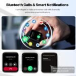 Smart Watches for Men Women - 1.83" HD 2025 Fitness Tracker with 100 Sports Modes, Heart Rate/Sleep Monitor, Bluetooth Call & Music Control IP68 Waterproof for iPhone/Android - Image 3