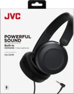 JVC Lightweight On Ear Headphones with Powerful Sound, Integrated Remote & Mic for Smartphones - HAS31MB (Black), Medium - Image 5