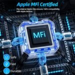 iPhone Charger 3pack 10FT Apple MFi Certified Long Lightning Cable Fast Charging High Speed Data Sync USB Cable Compatible iPhone 14/13/12/11 Pro Max/XS MAX/XR/XS/X/8/7/Plus/6S (Grey White) - Image 6