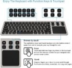 Arteck 2.4G Wireless Touch TV Keyboard with Easy Media Control and Built-in Touchpad Mouse Solid Stainless Ultra Compact Full Size Keyboard -Connected Computer, Smart TV, HTPC - Image 3