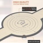 Silicone Bread Sling, 2 Pcs Silicone Baking Sling with Longer Handles, Non-Stick & Easy Clean Dutch Oven Baking Mat to Transfer SourDough Easily, Reusable Bread Mat Set - Image 3