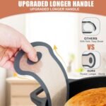 Silicone Bread Sling, 2 Pcs Silicone Baking Sling with Longer Handles, Non-Stick & Easy Clean Dutch Oven Baking Mat to Transfer SourDough Easily, Reusable Bread Mat Set - Image 4