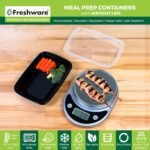 Freshware Meal Prep Containers 15 Count (Pack of 1) Compartment Food Storage Containers with Lids, Bento Box, BPA Free, Stackable, Microwave/Dishwasher/Freezer Safe (28 oz) (Color May Vary) - Image 3