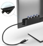 4-Port USB 3.0 Portable Desk Hub,Fixable USB Data Hub 3.0 with 3.3ft/100CM Cable for MacBook, Mac Pro/Mini, iMac, XPS, Surface Pro, Notebook PC, USB Flash Drives, Mobile HDD,Computer and More - Image 3