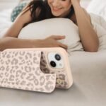 iCoverCase Compatible with iPhone 15 Wallet Phone Case with Card Holder for Women Men, [RFID Blocking] Card Slots PU Leather Protective Wallet Case 6.1 Inch (Beige Leopard) - Image 5