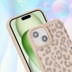 iCoverCase Compatible with iPhone 15 Wallet Phone Case with Card Holder for Women Men, [RFID Blocking] Card Slots PU Leather Protective Wallet Case 6.1 Inch (Beige Leopard) - Image 7