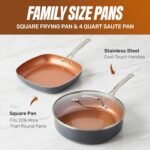 GOTHAM STEEL 20 Pc Ceramic Cookware Set, Copper Pots and Pans Set Non Stick with Bakeware, Cooking Utensils, and Steamer, Oven and Dishwasher Safe - Image 4