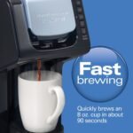 Hamilton Beach Gen 4 FlexBrew Single-Serve Hot & Iced Coffee Maker with Removable Reservoir, Compatible with Pod Packs and Grounds, 50 oz, 4 Fast Brewing Options, Black - Image 5