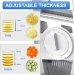 Safe Mandoline Slicer, Potato Clips Slicer, Vegetable Food Slicer, Thickness Adjustable for Cucumber Onion Carrot Lemon (Only Slicer White) - Image 5