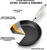 imarku Non Stick Frying Pans - 10 inch Frying Pan Nonstick Skillet, Egg Pan Omelette with Cool Stainless Steel Handle, Dishwasher Safe for Cooking, Best Gifts for Women/Men - Image 3