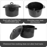 MIRRO 7.75qt Enamel Stock Pot, Black - Image 3