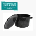 MIRRO 7.75qt Enamel Stock Pot, Black - Image 4