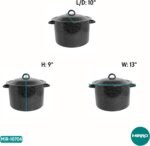 MIRRO 7.75qt Enamel Stock Pot, Black - Image 5