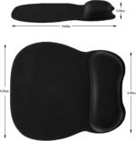 EooCoo Ergonomic Mouse Pad with Wrist Support, Mousepad with Memory Foam Wrist Rest and Non-Slip Base for Computer, Cafe, Home & Office, 9.64 x 8.26 in Office Desk Accessories - Image 4