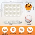 2Pack Silicone Muffin Pan For Baking With Metal Reinforced Frame, 12 Cup Regular Size Nonstick Cupcake Pan, BPA Free Silicone Muffin Tray, Cupcake Baking Pan Molds for Oven - Image 4