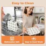 2Pack Silicone Muffin Pan For Baking With Metal Reinforced Frame, 12 Cup Regular Size Nonstick Cupcake Pan, BPA Free Silicone Muffin Tray, Cupcake Baking Pan Molds for Oven - Image 7