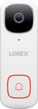 Lorex 2K Wired WiFi Smart Video Doorbell Camera w/No Subscription Fee - Smart Security Lighting, Night Vision, Motion Detection, Requires Existing Wiring (White) - Image 3
