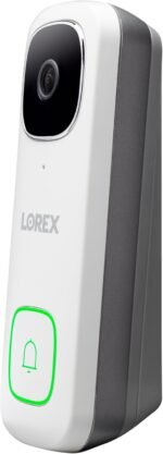 Lorex 2K Wired WiFi Smart Video Doorbell Camera w/No Subscription Fee - Smart Security Lighting, Night Vision, Motion Detection, Requires Existing Wiring (White) - Image 4