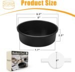 8 Inch Cake Pan Set of 3, Nonstick Round Cake Pans with 110 PCS Parchment Paper, Non-Toxic Carbon Steel Cake Baking Pans, Dishwasher Safe - Image 4