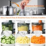12 Cup Smart Food Processor, Electric Food Chopper Slicer with French-Fry Slicing Shredding Chopping Kneading Cutter, For Meat, Vegetable, Fries, Cheese, Meat & Veggie Prep, Puree - Image 3