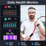 Smart Watch for Men Women, Fitness Tracker (Answer/Make Call), 1000 mAh Battery, 120+ Sport Modes, Step Counter/Sleep Monitor Fitness Watch, Smartwatch for Android/iPhone (Blue) - Image 4