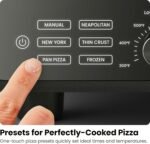 CHEFMAN Indoor Pizza Oven - Makes 12 Inch Pizzas in Minutes, Heats up to 800°F - Countertop Electric Maker with 5 Touchscreen Presets, Pizza Stone and Peel Included - Stainless Black - Image 4