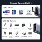 UGREEN USB to USB C Adapter 2 Pack,10Gbps USB C Female to USB Male Adapter Thunderbolt Compatible with iPhone 16 15, MacBook, iPad, Samsung Galaxy,Apple MagSafe Watch 9/8 - Image 4