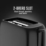 OVENTE Electric Toaster Machine with 6-Shade Browning Selector Setting, Compact Design and Removable Crumb Tray, 700W Power Perfect for Toasting Bread, Thin Bagels and Waffles - Image 4