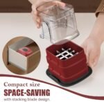 Vegetable Fruit Chopper French Fries Cutter Potato Onion Tomato 3 Sizes Dicer (RED) - Image 5