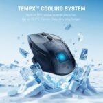 Black Shark Funcooler Wireless Gaming Mouse, Active Cooling & Heating, Dual 8KHz Polling Rate, 30K DPI Optical Sensor, Tri-Mode Wireless, Charging Dock, Ergonomic Right-Hand for PC/Mac - Image 4