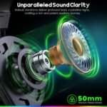 Wireless Gaming Headsets for PC, PS5, PS4, Switch, Mac, 2.4GHz Wireless Gaming Headphone with ENC Noise Canceling Microphone, Bluetooth 5.4, Cool Lighting, 50H Battery, 50mm Drivers - Image 6