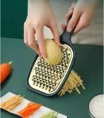 Stainless Steel Cheese Grater Kitchen Grater & Peeler & Slicer, Lemon Zester with Cleaning Brush for Vegetable, Fruit, Chocolate-Ivory White - Image 3