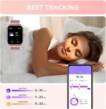 Smart Watch for Women Men, Fitness Tracker Watch for Android Phones iPhone Compatible, 1.85" Smart Watches for Women Men, 110+ Sport Modes Smartwatch (2 Strap) - Image 5