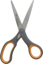 Westcott 8-Inch Titanium Bonded Straight Scissors, Soft Handle, Gray/Yellow, 4-Pack - Image 3