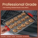 6-Piece Nonstick Gray Marble Coated Bakeware Set - Professional Quality Carbon Steel Pans with Silicone Handles - Ideal for Oven, Refrigerator, Freezer - Dishwasher Safe - Image 4