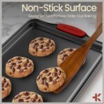 6-Piece Nonstick Gray Marble Coated Bakeware Set - Professional Quality Carbon Steel Pans with Silicone Handles - Ideal for Oven, Refrigerator, Freezer - Dishwasher Safe - Image 7