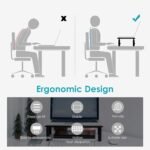 TV/Monitor Riser Desktop Stand, Flat Screen, Sturdy Metal Laptop Computer Shelf for Printer, iMac, 3 Height Adjustable PC with Mesh Platform , 2 Pack - Image 4