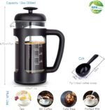 Easyworkz French Press 12 oz Coffee Tea Maker with Borosilicate Glass,Soft Grip Handle - Image 3