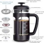 Easyworkz French Press 12 oz Coffee Tea Maker with Borosilicate Glass,Soft Grip Handle - Image 4