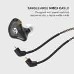 BASN in Ear Monitor Headphones for Musicians, Bsinger 2nd Generation Sound Isolating Earphones with Dual Dynamic Drivers Detachable MMCX Cable (Black)… - Image 5