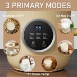 𝟲 𝗶𝗻 𝟭 Nut Milk Maker, 20 oz(600ml) Homemade Almond, Oat, Soy, Coconut, Plant Based and Non Dairy Beverages, Milk Blender Machine with Delay Start, Keep Warm, Boil Water, Self Cleaning - Image 3