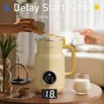 𝟲 𝗶𝗻 𝟭 Nut Milk Maker, 20 oz(600ml) Homemade Almond, Oat, Soy, Coconut, Plant Based and Non Dairy Beverages, Milk Blender Machine with Delay Start, Keep Warm, Boil Water, Self Cleaning - Image 4