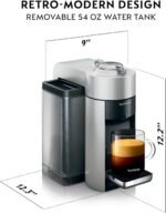 Nespresso Vertuo Coffee and Espresso Machine by De'Longhi, 1597 milliliters, Silver - Image 3