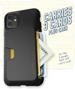 Smartish iPhone 11 Wallet Case - Wallet Slayer Vol. 1 [Slim + Protective] Credit Card Holder - Drop Tested Hidden Card Slot Cover Compatible with Apple iPhone 11 - Black Tie Affair - Image 4