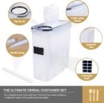 Cereal Containers Storage Set - 4 Piece Airtight Large Food Storage Containers(135.2oz), BPA Free Dispenser Plastic Cereal Storage Containers - Image 3