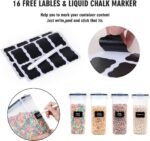 Cereal Containers Storage Set - 4 Piece Airtight Large Food Storage Containers(135.2oz), BPA Free Dispenser Plastic Cereal Storage Containers - Image 4