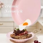 CAROTE Ceramic Cookware Set Nonstick, 15pcs Pots and Pans Set Non stick, Non Toxic Cookware,Dishwasher,RV/Camping Cookware Set, Pan and Pot with Kitchen Utensils, Pink - Image 3