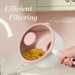 CAROTE Ceramic Cookware Set Nonstick, 15pcs Pots and Pans Set Non stick, Non Toxic Cookware,Dishwasher,RV/Camping Cookware Set, Pan and Pot with Kitchen Utensils, Pink - Image 4