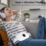 Portable Cordless Heating Pad, Electric Waist Belt Device, Heating Pad for Back Pain, 3-Speed Adjustment, Portable Electric Fast Heating Belly Wrap Belt for Women and Girl (White) - Image 5